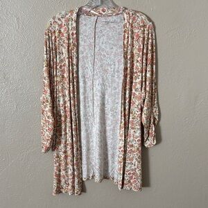 Lane Bryant Women’s Plus Size Floral Open Cardigan 18/20 2X Cream
